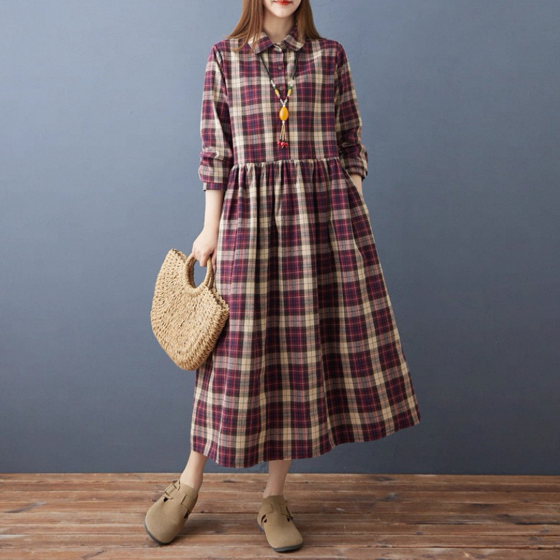 秋の新作、ワンピース、長袖、レディース、 ゆったり、春