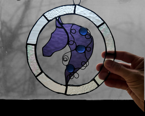 ステンドグラス インテリア　額　アート　大判　サンキャッチャー 楽天市場】サンキャッチャー ステンドグラス風の通販