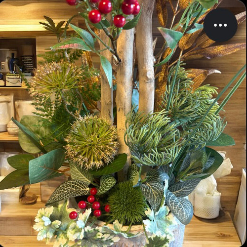 光触媒　人工観葉植物　ウォールグリーン　フェイクグリーン　南天アレンジ11140 光触媒 人工観葉植物 ウォールグリーン フェイクグリーン 南天アレンジ