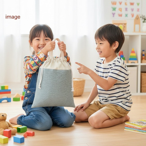 ヌビ✿お着替え袋30✖️35(ピンク×さくらんぼ) 体操着袋 入園入学