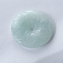 【新入荷】天然玉石和田玉糖料　立体彫刻バングル　梅花　内径約58.4mm鑑定書付 新入荷】天然玉石 和田玉 レリーフ彫刻バングル 梅の花 鑑定書付