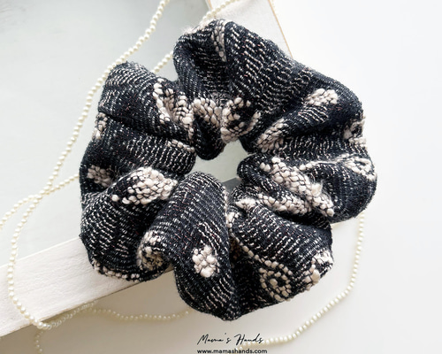 上品な花模様 織り》おしゃれな チャコールグレー ナチュラル ラメ