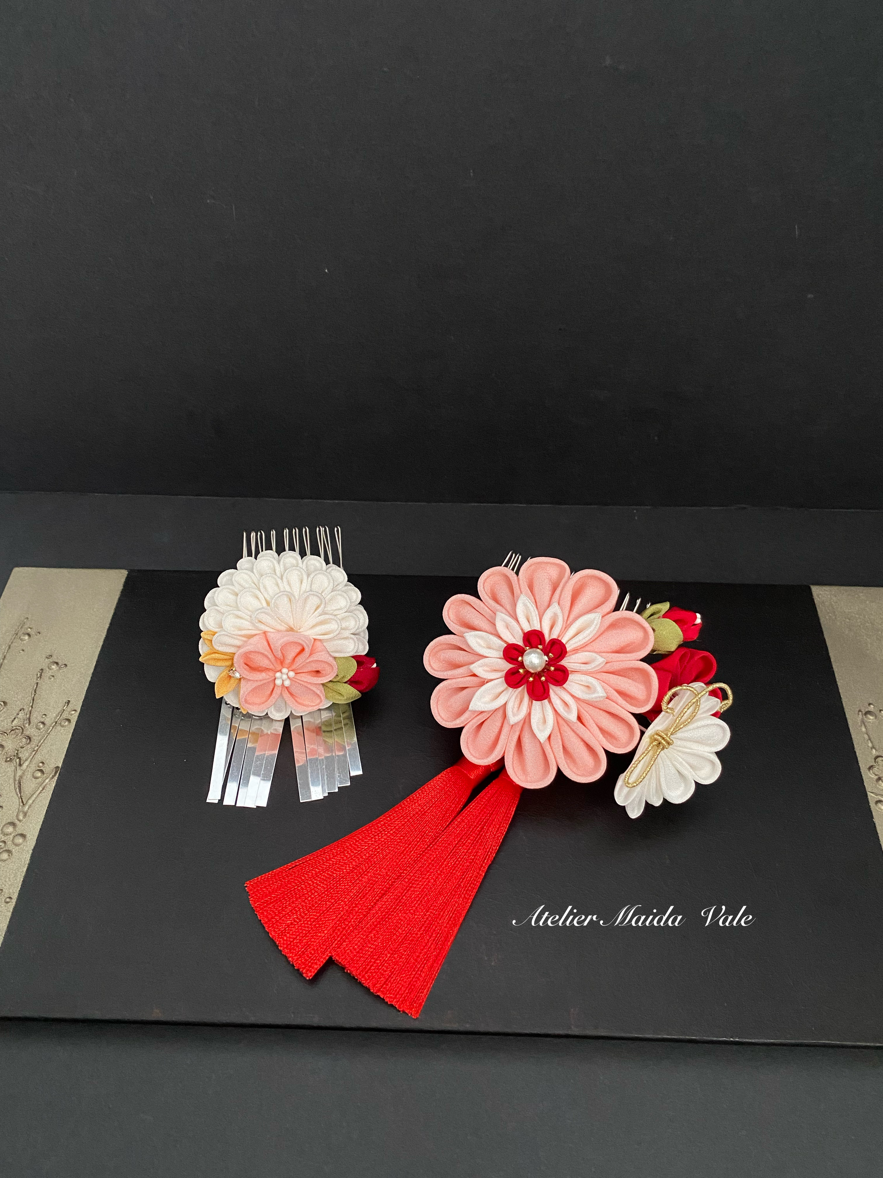 七五三つまみ細工髪飾り