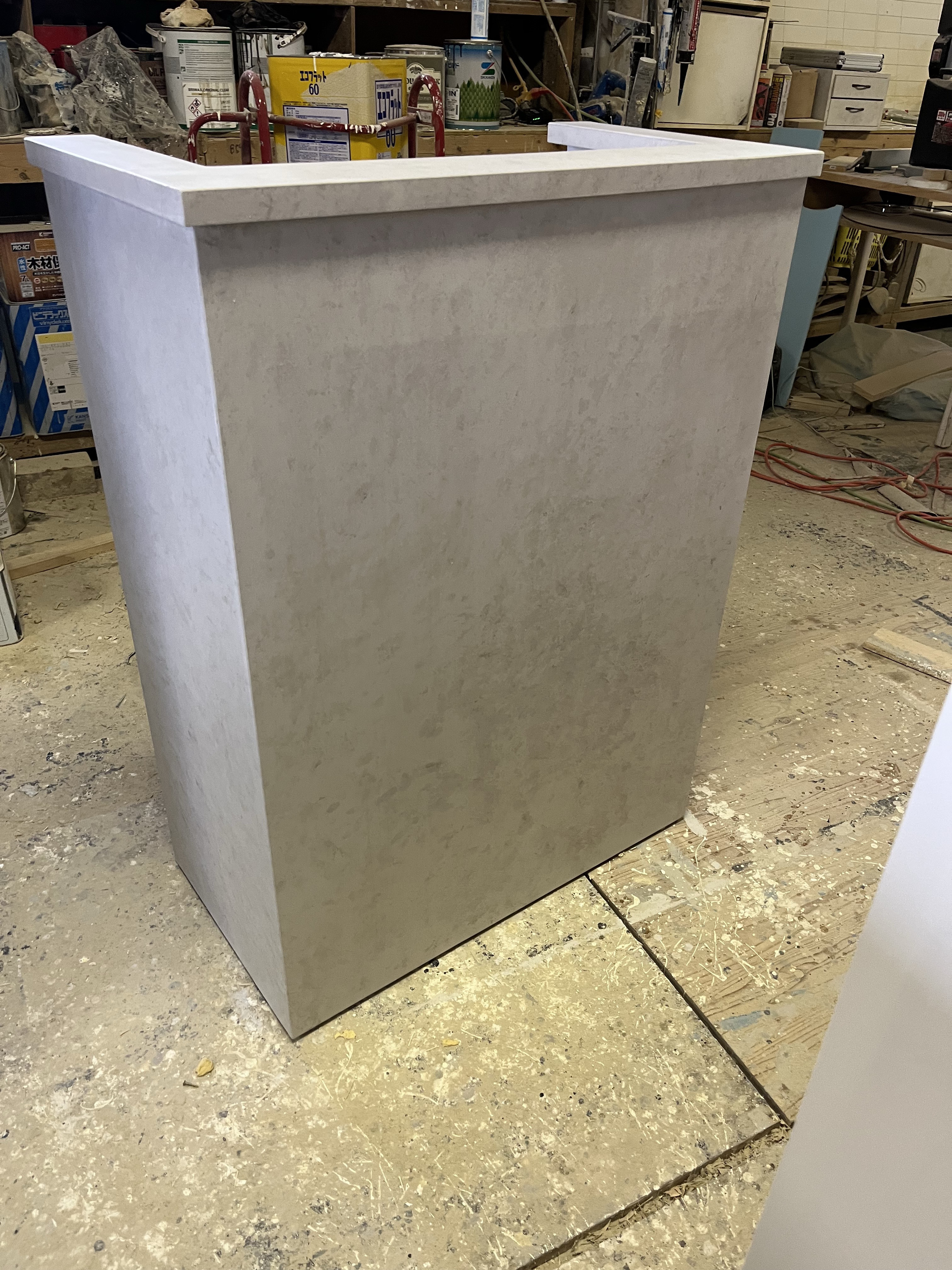 石っぽい　レジ　受付カウンター　レジ台