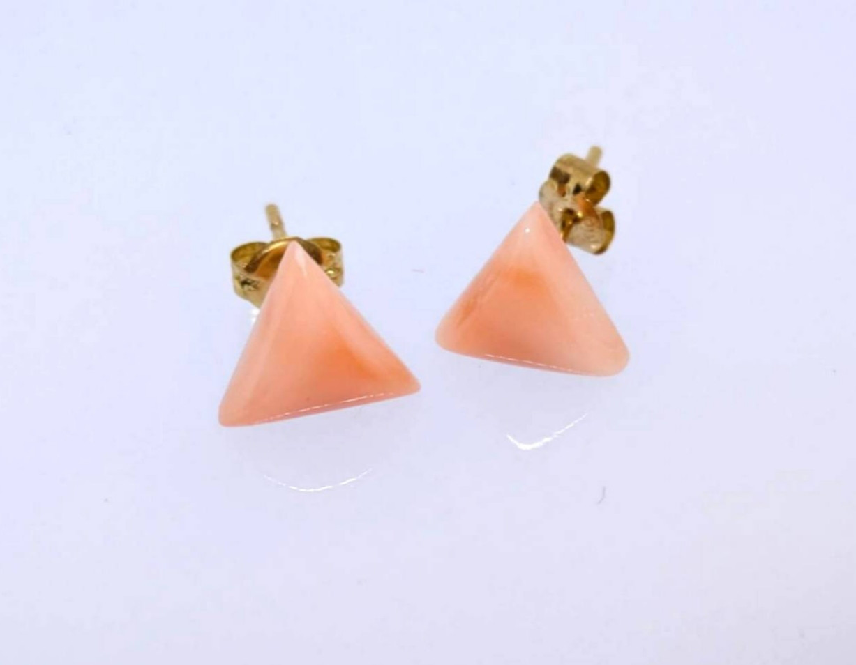 桃色珊瑚のピアス n_1