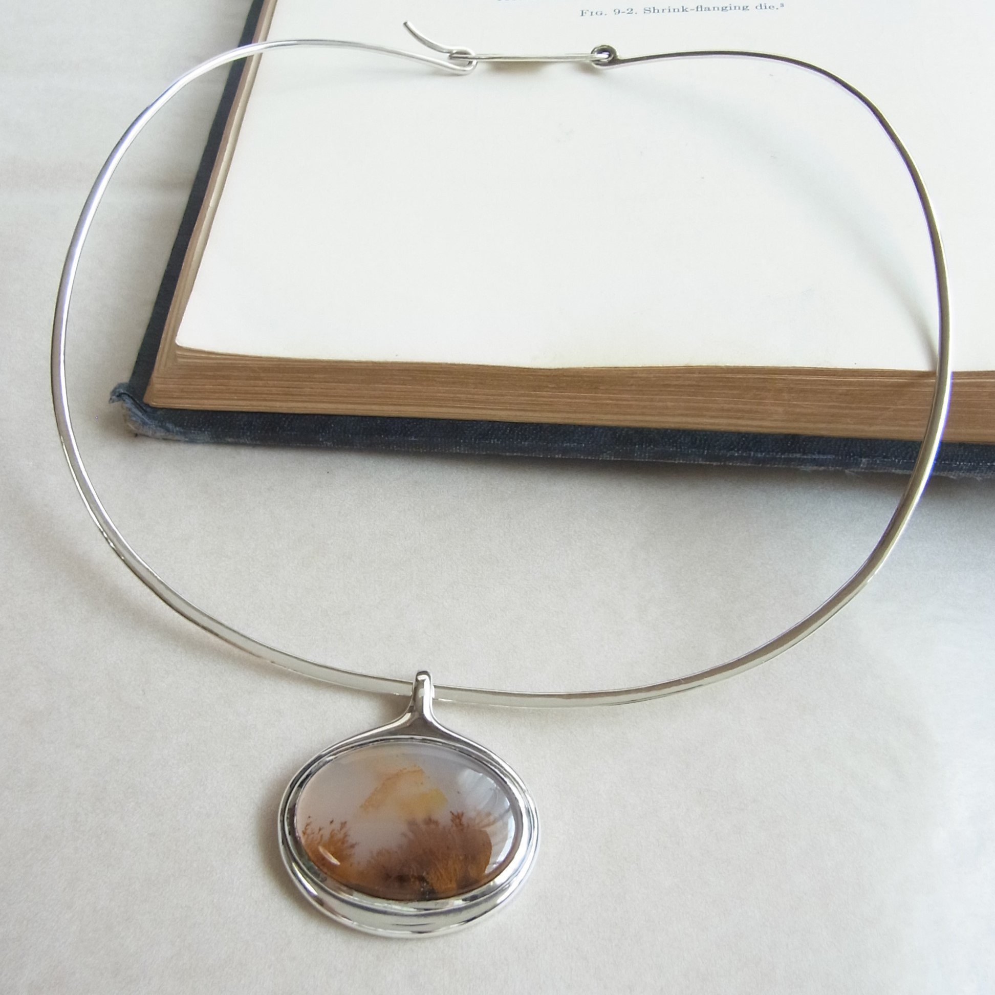 デンドリティックアゲートのチョーカー