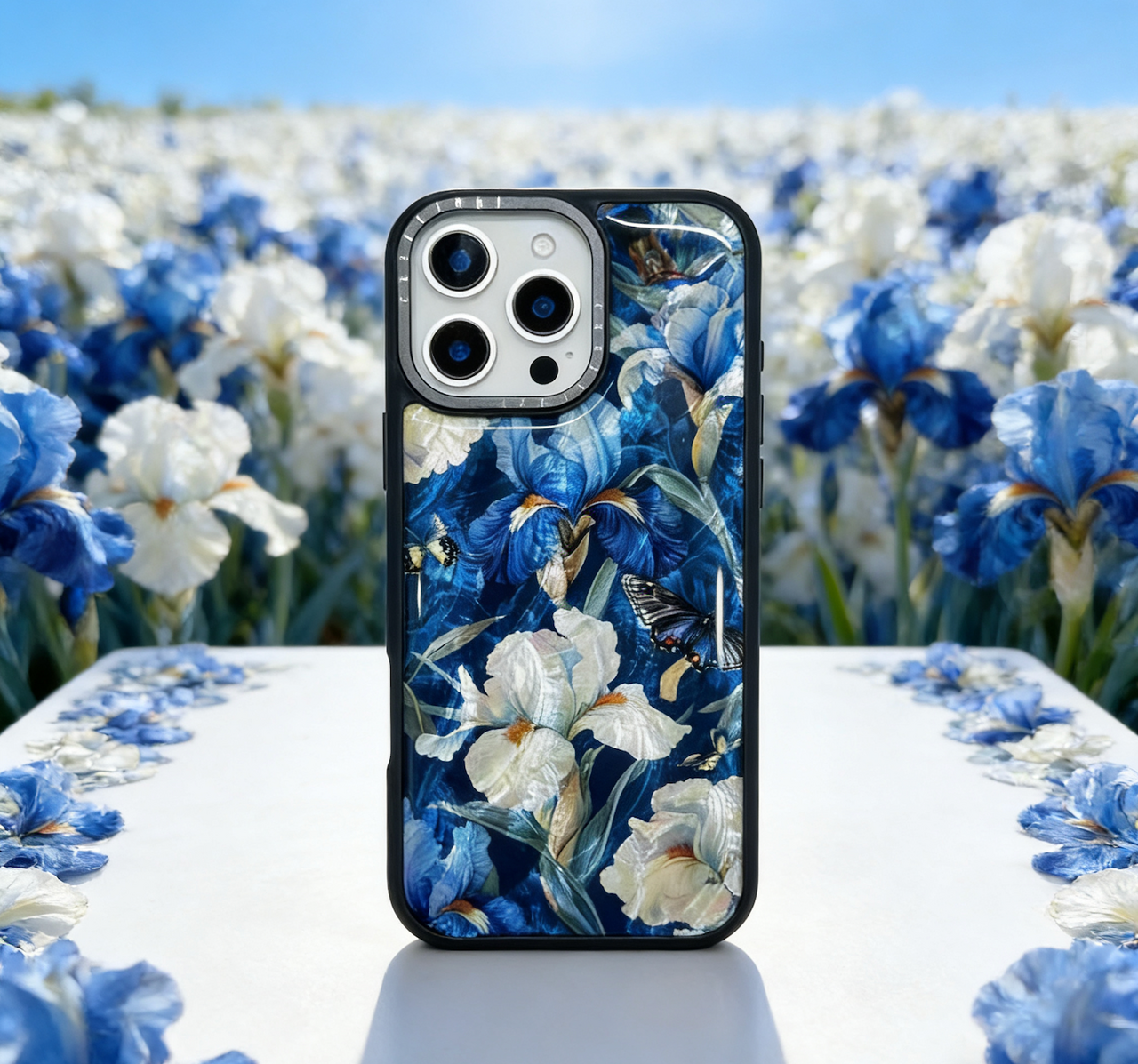 iPhone 17 16 15 14 ケース 螺鈿風 天然貝シェル アイリス 対応 ソフト 耐衝撃カバー スマホケース