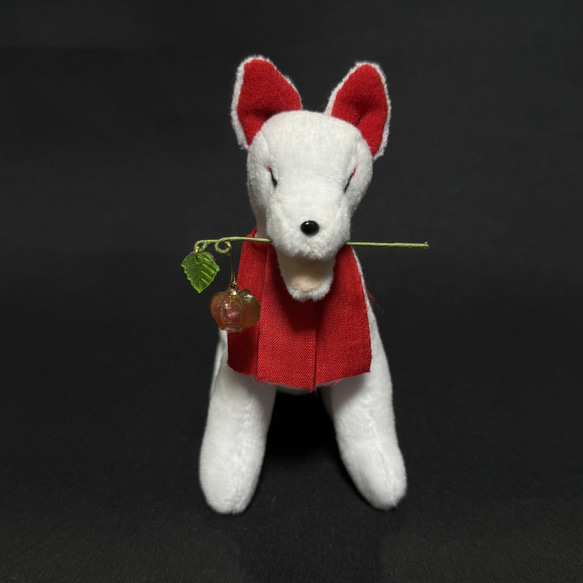 稲荷狐(いなりぎつね) 白 神社 眷属 ぬいぐるみ 和風 ぬいぐるみ ご