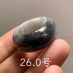 L9-65 一点物 墨緑色 14.0号 ミャンマー産天然 A貨 本翡翠 くりぬき