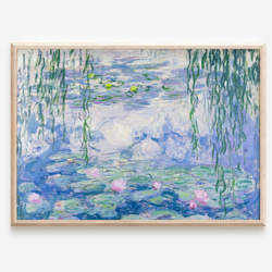 アートポスター アンティーク クロード・モネ 睡蓮 印象派 名画 水辺