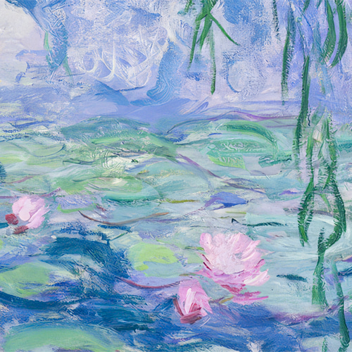 モネ 睡蓮 アートポスター 2枚セット アンティーク 印象派 名画 水辺