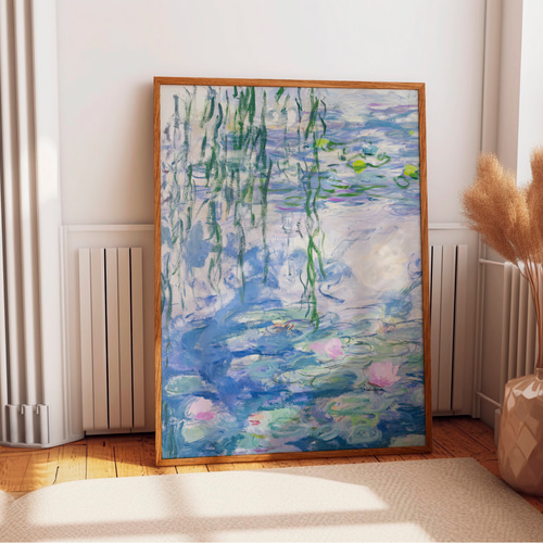 モネ 睡蓮 アートポスター 2枚セット アンティーク 印象派 名画 水辺
