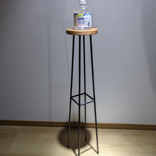 アイアンラック　サイドテーブル　フラワースタンド　飾り棚　花台　アイアンテーブル M】シンプルでスリムなフラワースタンド アイアンシェルフ 植物棚 花台