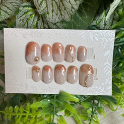 【やっぱり人気の定番デザイン】手に馴染むニュアンスネイルチップʕ•̫͡•ʕ•̫͡•ʔ 3枚目の画像