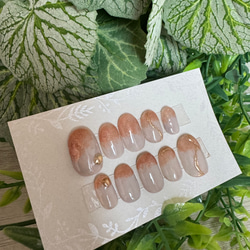 【やっぱり人気の定番デザイン】手に馴染むニュアンスネイルチップʕ•̫͡•ʕ•̫͡•ʔ 1枚目の画像