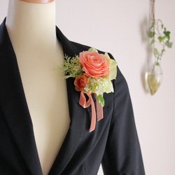 アーティフィシャルフラワー　造花アレンジメント ピンクオレンジ アーティフィシャルフラワー 造花アレンジメント ピンクオレンジ