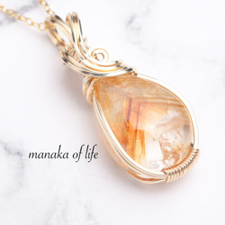 ロードライトガーネット ピアス ワイヤーラッピング 14kgf 天然石 送料