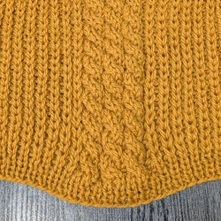 犬服♪小さい仔用(小型犬3S)細目の毛糸でざっくり！裾ラウンド型アラン模様の手編みセーター 5枚目の画像