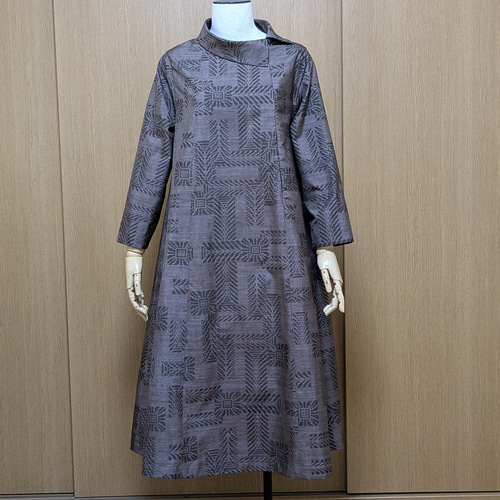 着物リメイク ワンピース 大島紬 M〜L ワンピース さらあお 通販