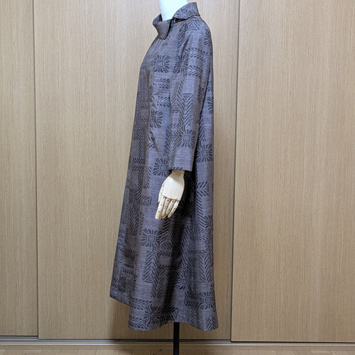 着物リメイク ワンピース 大島紬 M〜L ワンピース さらあお 通販