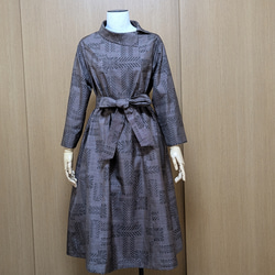 着物リメイク ワンピース 大島紬 M〜L ワンピース さらあお 通販