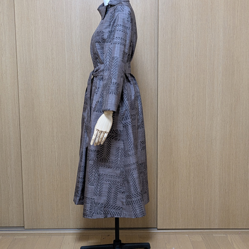 着物リメイク ワンピース 大島紬 M〜L ワンピース さらあお 通販