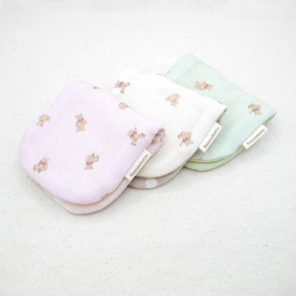 ふわもこハンカチ｜リトルテディベア-Little Teddy Bear-｜S・10×20cm｜ガーゼハンカチ｜ギフト 1枚目の画像