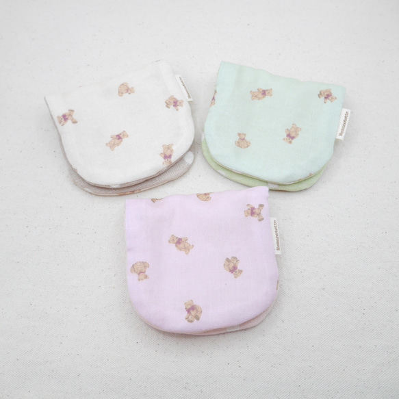 ふわもこハンカチ｜リトルテディベア-Little Teddy Bear-｜S・10×20cm｜ガーゼハンカチ｜ギフト 4枚目の画像