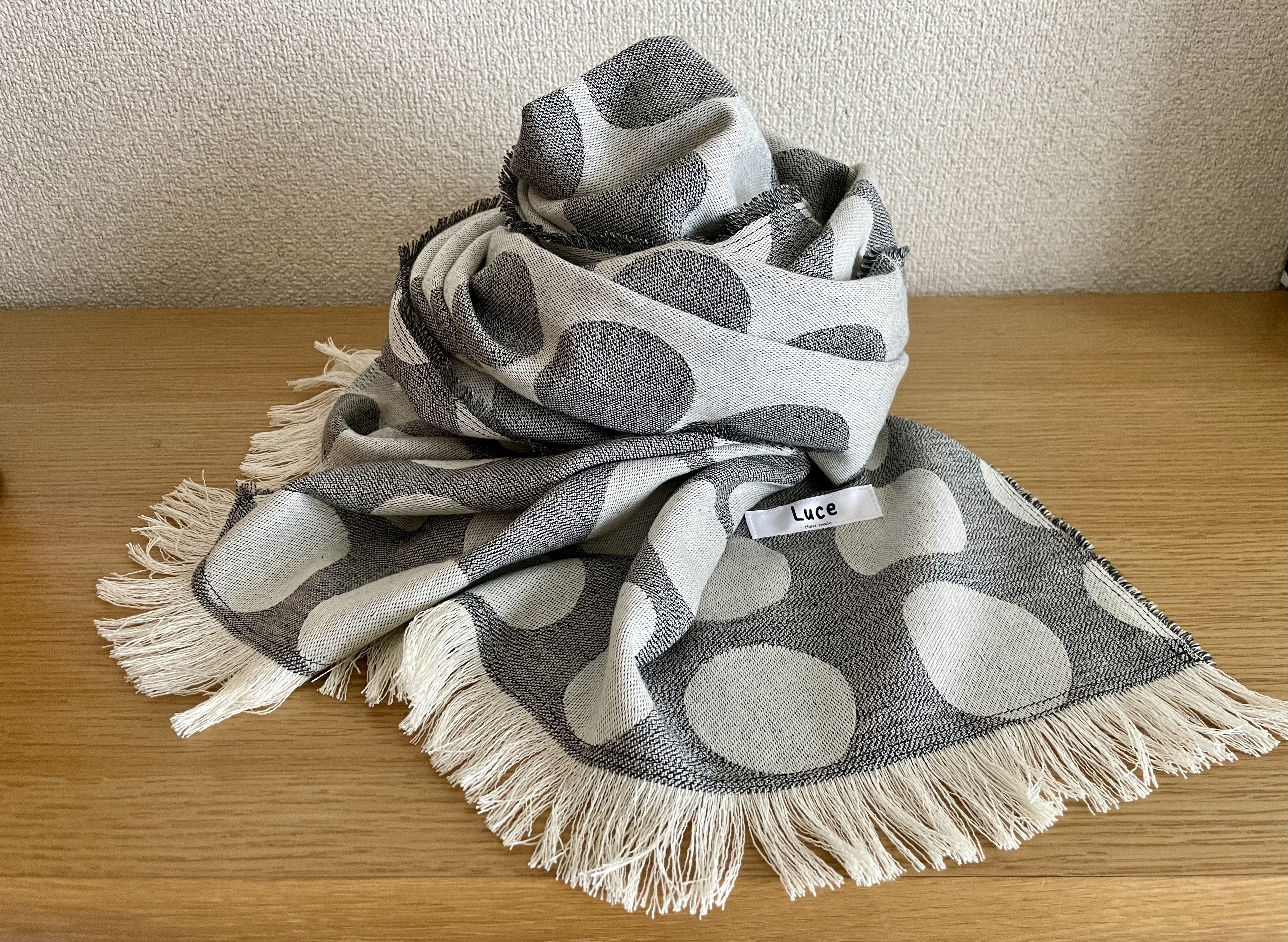 『creema限定』水玉ジャガードリバーシブルストール(大)