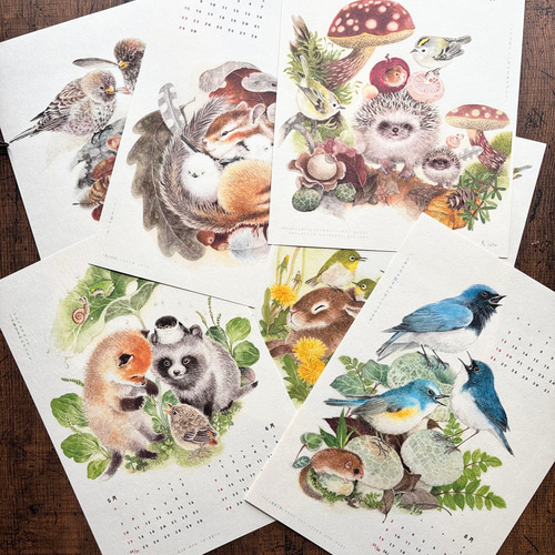 2026年カレンダー『鳥 note』（トリノート） カレンダー ふじいかずえ