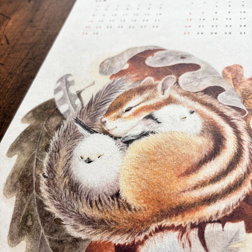 2026年カレンダー『鳥 note』（トリノート） カレンダー ふじいかずえ