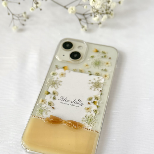 ハンドメイド押し花スマホケース　全機種対応 ネコ柄ケース iPhone17e/17Pro/17ProMax/GalaxyS26 押し花ケース 手帳