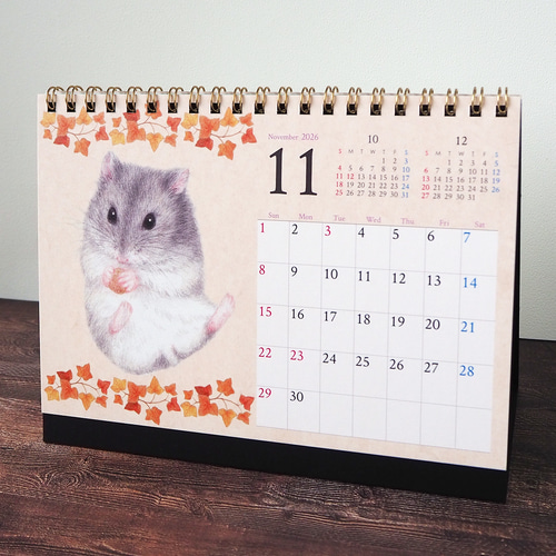 ハムスターの卓上カレンダー2026 カレンダー roko 通販 19968138
