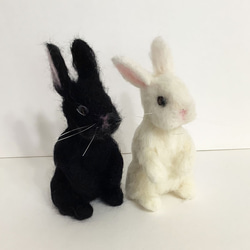 白うさぎ＊羊毛フェルト＊white rabbit 羊毛フェルト moco3871 通販
