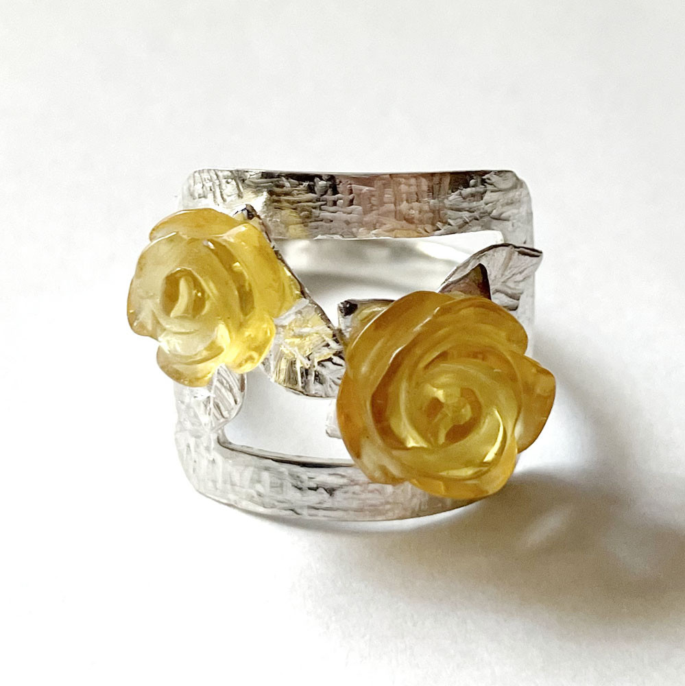 紅女　ROSEシルバーリング(シトリン　13号）