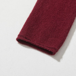 ★2025年新款★ 100%羊絨高領針織衫，波爾多紅，231109-9。柔軟纖維，帶來極致舒適體驗。 第5張的照片