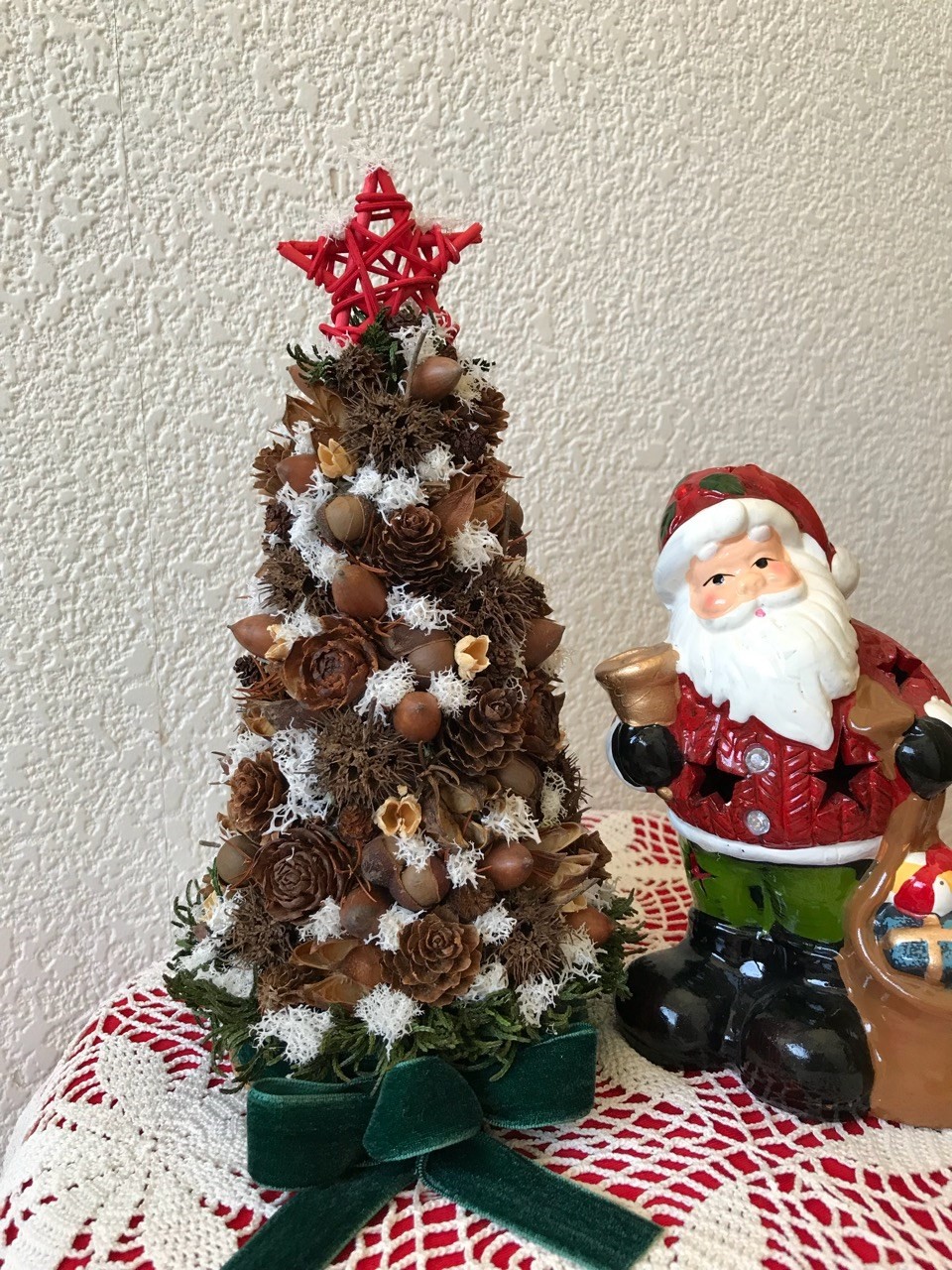 《X’mas》北欧の森の木の実とアイスランドモスのクリスマスツリー 高さ24cm（1点限定）