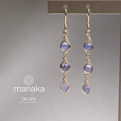 ロードライトガーネット ピアス ワイヤーラッピング 14kgf 天然石 送料