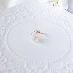 天然寶石家庭戒指，粉晶，可疊戴，生日禮物，2025年冬季生辰石 第3張的照片