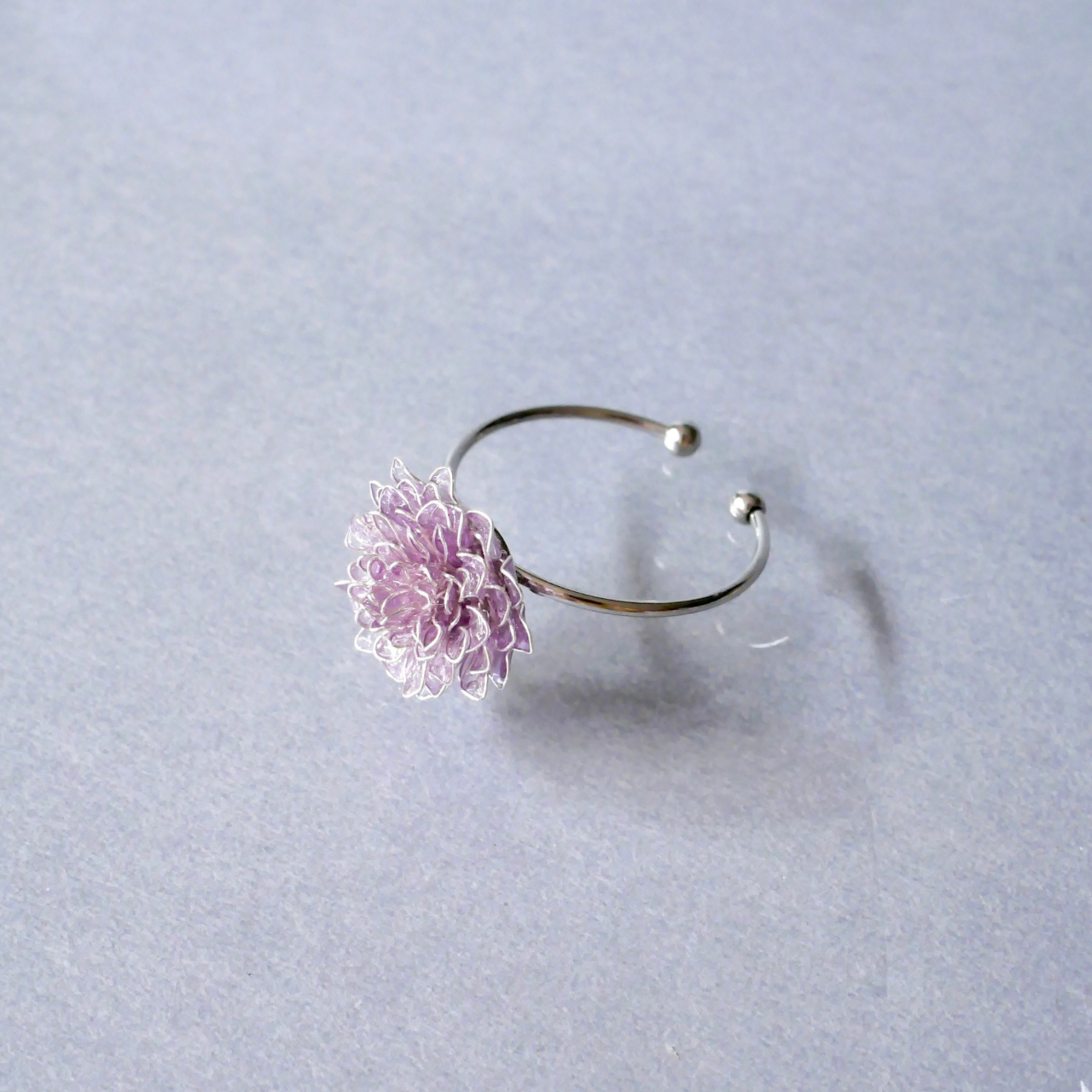 ダリアring パープル紫　ディップアート　ディップフラワー