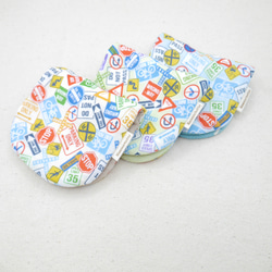 ふわもこハンカチ｜道路標識-Road Signs-｜S・10×20cm｜ガーゼハンカチ｜入園入学｜プチギフト 1枚目の画像