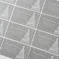 アクセサリー台紙/クリスマスカード【名刺サイズ/15枚入】[D-749]クリスマスツリー横 8枚目の画像