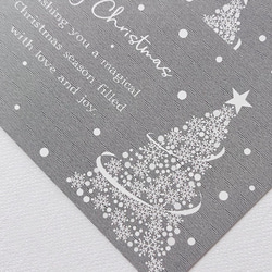 アクセサリー台紙/クリスマスカード【名刺サイズ/15枚入】[D-749]クリスマスツリー横 7枚目の画像