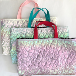 デニム ワイヤーポーチ 15cm口金 りすタグ ハンドメイド ポーチ