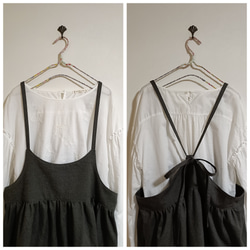 綿スペックワンピースチャコールグレー 2枚目の画像