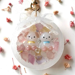 送料込】Rosé Sparkle Nail シェイカーキーホルダー レジン