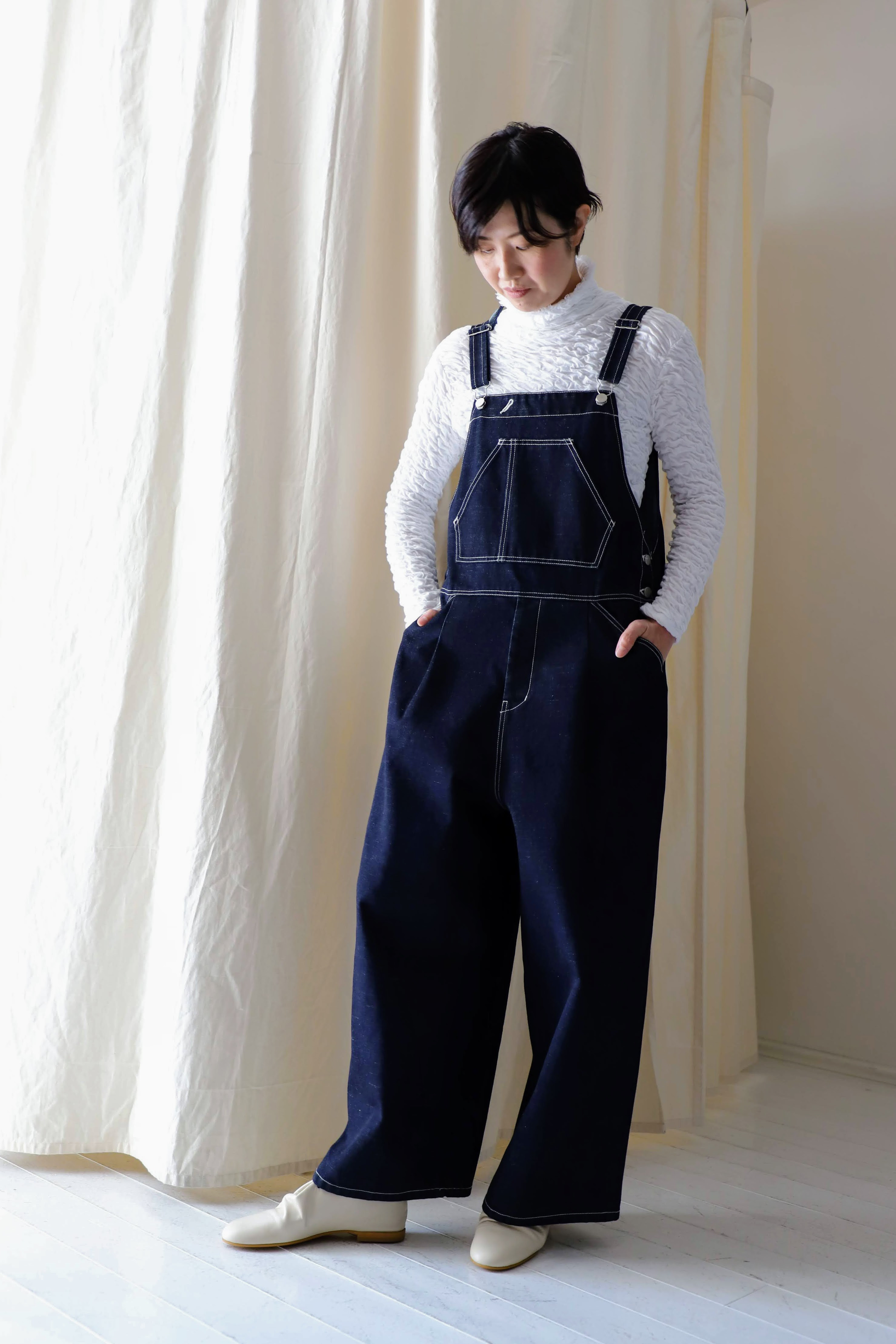 秋冬サンプルセールSALE特価掘り出し物デニムのオーバーオール　TB012