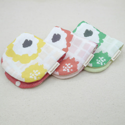 ふわもこハンカチ｜ポップフラワー-Pop Flower-｜S・10×20cm｜ガーゼハンカチ｜敏感肌｜北欧風｜ギフト 1枚目の画像