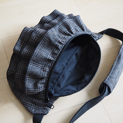 グレンチェックのフリルショルダー(L）/ウールツイード素材【受注生産】 13枚目の画像