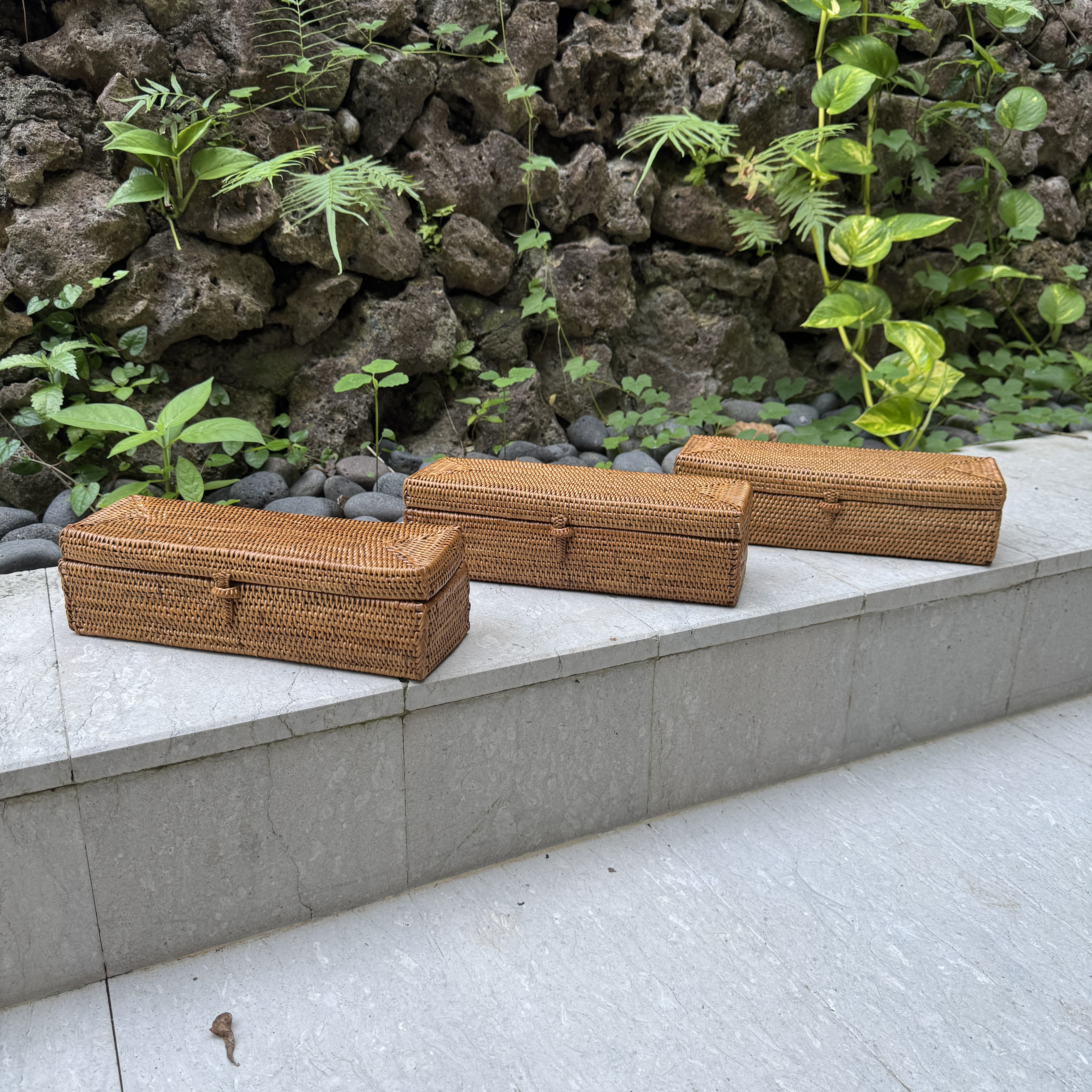 アタ製　多目的 長方形 BOXケース 小物入れ カトラリー  アクセサリー 小物ケース メガネケース 筆箱 ペン入れ